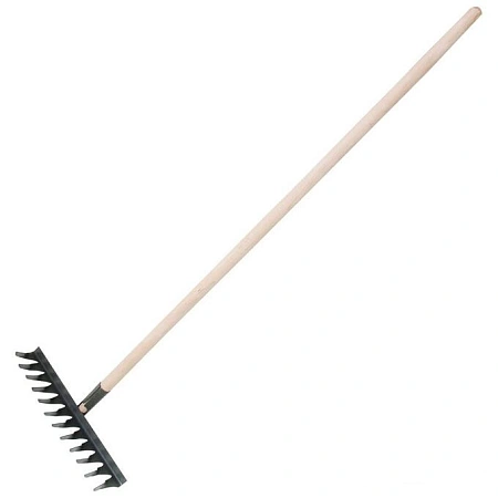 Грабли 12 зубьев с деревянным черенком ДМ комплект