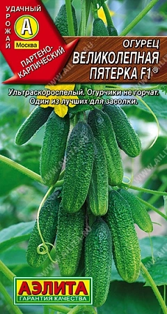 Огурец Великолепная пятерка F1, 10 шт (Аэлита)