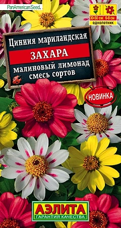 Цинния мариландская Захара малиновый лимонад, 5 шт (АЭЛИТА)