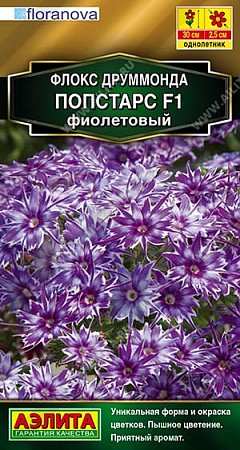 Флокс друммонда Попстарс F1 фиолетовый, 5 шт (Аэлита)