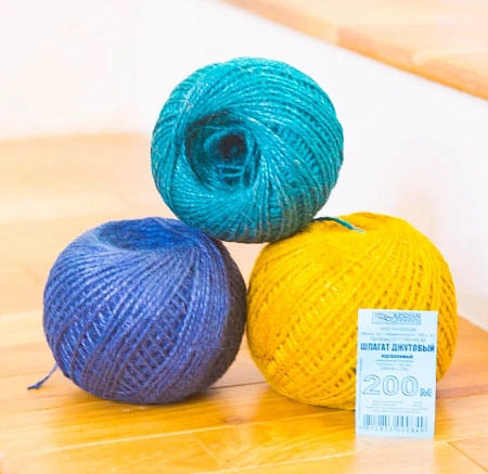 Шпагат джутовый окрашенный (200 м, 1120 текс)