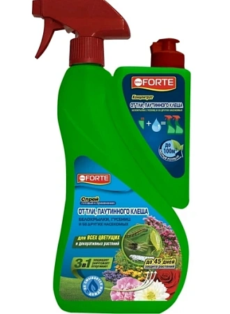 Спрей +концентрат Bona Forte от тли, паутинного клеща и других 50 видов насекомых, 750 мл + 250 мл Спрей +концентрат Bona Forte от тли, паутинного клеща и других 50 видов насекомых, 750 мл + 250 мл